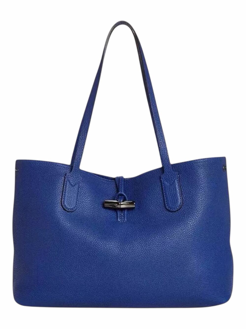 Longchamp Le Roseau Essential Tote Bag Shoulder Bag Pebble Leather Blue